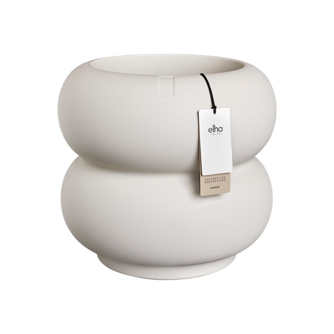 amber roll low 43cm leinenweiß